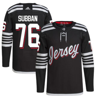 Men's New Jersey Devils #76 P.K. Subban 2021 2022 Black Stitched Jersey