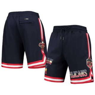 Men's New Orleans Pelicans #1 Zion Williamson Navy Shorts 1