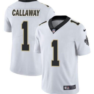 Men's New Orleans Saints #1 Marquez Callaway 2021 White Vapor Untouchable Limited
