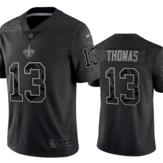 Men's New Orleans Saints #13 Michael Thomas Black Reflective Limited Stitched Football Jersey