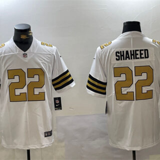 Men's New Orleans Saints #22 Rashid Shaheed White Vapor Limited Stitched Football Jersey