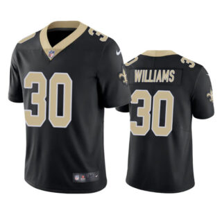 Men's New Orleans Saints #30 Jamaal Williams Black Vapor Untouchable Stitched Football Jersey