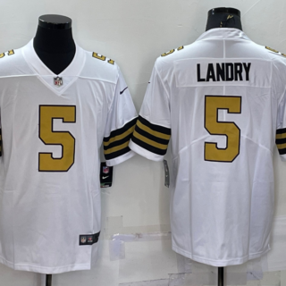 Men's New Orleans Saints #5 Jarvis Landry White Color Rush Limited Stitched Jersey