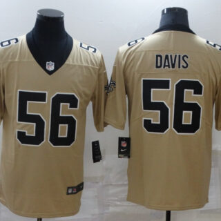 Men's New Orleans Saints #56 Demario Davis Gold 2019 Inverted Legend Stitched NFL Nike Limited Jersey