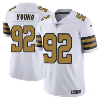 Men's New Orleans Saints #92 Chase Young White Color Rush Limited Stitched Football Jersey