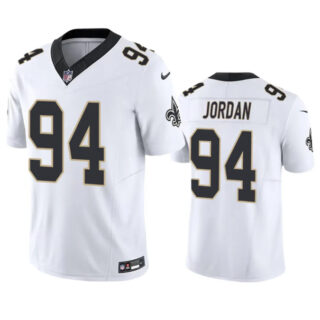 Men's New Orleans Saints #94 Cameron Jordan White 2023 F.U.S.E. Vapor Untouchable Limited Stitched Jersey