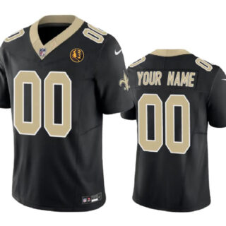 Men's New Orleans Saints Active Player Custom Black 2023 F.U.S.E. With John Madden Patch Vapor Limited Stitched Football Jersey