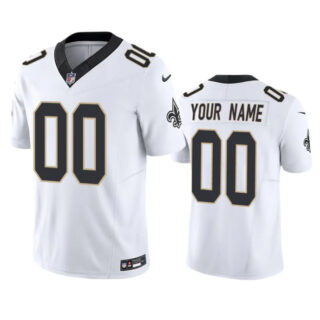 Men's New Orleans Saints Active Player Custom White 2023 F.U.S.E. Vapor Untouchable Limited Stitched Jersey