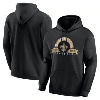Men's New Orleans Saints Black Pullover Hoodies