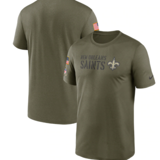 Men's New Orleans Saints Olive 2022 Salute To Service Legend Team T-Shirt