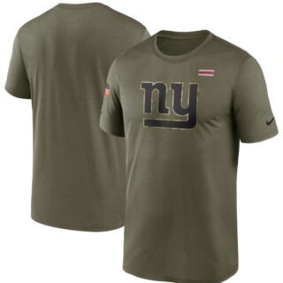 Men's New York Giants 2021 Olive Salute To Service Legend Performance T-Shirt