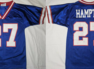 Men's New York Giants #27 Rodney Craig Hampton Blue Stitched Jersey