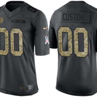 Men's New York Giants Anthracite Customized Camo 2016 Salute to Service Jersey