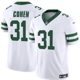 Men's New York Jets #31 Tarik Cohen White 2024 F.U.S.E. Vapor Limited Stitched Jersey