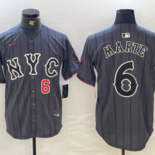 Men's New York Mets Graphite 2024 City Connect Limited Stitched Baseball Jersey