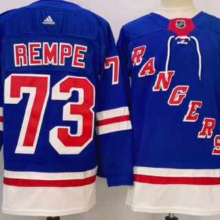 Men's New York Rangers #73 Matt Rempe Royal Stitched Jersey