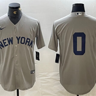 Men's New York Yankees #0 Marcus Stroman Grey Cool Base Stitched Baseball Jersey
