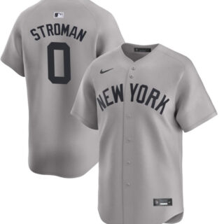 Men's New York Yankees #0 Marcus Stroman Grey Cool Base Stitched Baseball Jersey