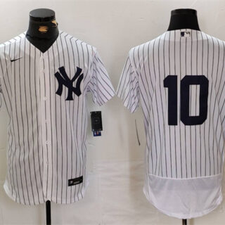 Men's New York Yankees #10 Phil Rizzuto White Flex Base Stitched Baseball Jersey