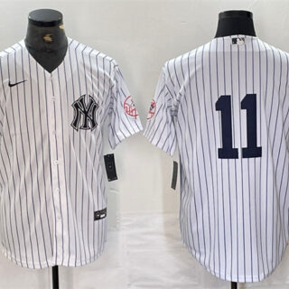 Men's New York Yankees #11 Anthony Volpe White Cool Base Stitched Baseball Jersey