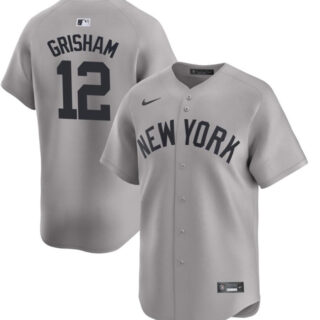 Men's New York Yankees #12 Trent Grisham Gray 2024 Away Limited Cool Base Stitched Baseball Jersey