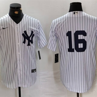 Men's New York Yankees #16 Whitey Ford White Cool Base Stitched Baseball Jersey