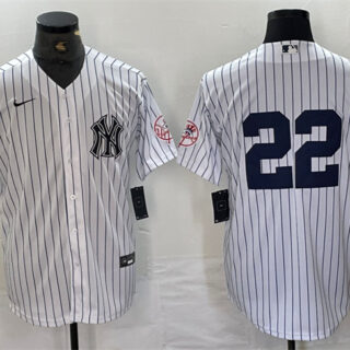 Men's New York Yankees #22 Juan Soto White Cool Base Stitched Baseball Jersey 2
