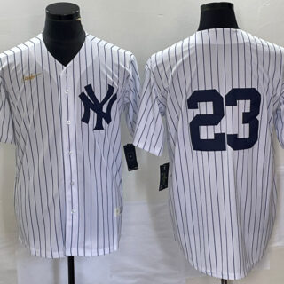 Men's New York Yankees #23 Don Mattingly White Cool Base Stitched Baseball Jersey