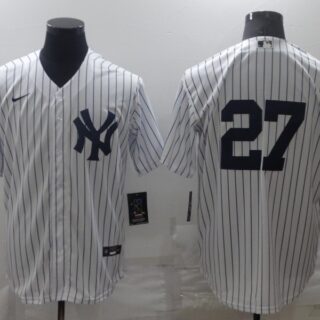 Men's New York Yankees #27 Darrell Rasner White Cool Base Stitched Baseball Jersey