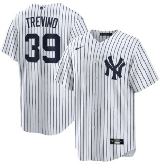 Men's New York Yankees #39 Jose Trevino White Cool Base Stitched Baseball Jersey