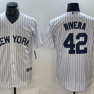 Men's New York Yankees #42 Mariano Rivera White Cool Base Stitched Baseball Jersey