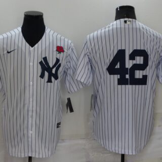 Men's New York Yankees #42 Mariano Rivera White Cool Base Stitched Baseball Jerseys 1