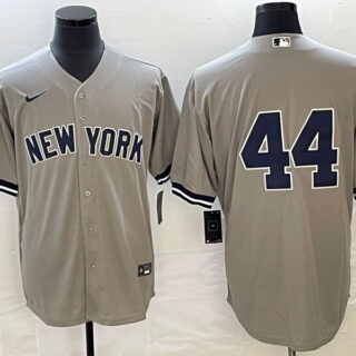 Men's New York Yankees #44 Reggie Jackson Gray Cool Base Stitched Baseball Jersey