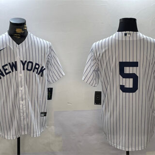 Men's New York Yankees #5 Joe DiMaggio White Cool Base Stitched Baseball Jersey