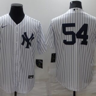 Men's New York Yankees #54 Aroldis Chapman White Cool Base Stitched Baseball Jersey
