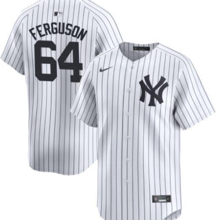 Men's New York Yankees #64 Derek Jeter White 2024 Home Limited Cool Base Stitched Baseball Jersey