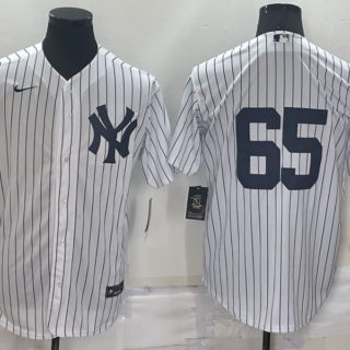 Men's New York Yankees #65 Nestor Cortes White Cool Base Stitched Baseball Jersey