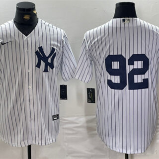 Men's New York Yankees #92 Matt Krook White Cool Base Stitched Baseball Jersey