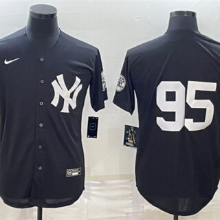 Men's New York Yankees #95 Oswaldo Cabrera Black Stitched Jersey