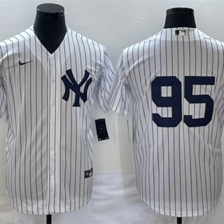 Men's New York Yankees #95 Oswaldo Cabrera White Stitched Jersey