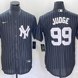 Men's New York Yankees #99 Aaron Judge Black Cool Base Stitched Baseball Jersey