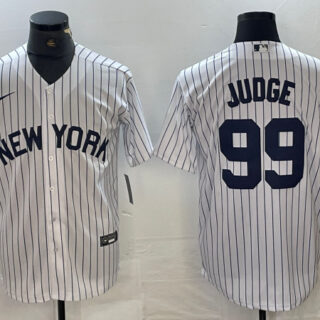 Men's New York Yankees #99 Aaron Judge White Cool Base Stitched Baseball Jersey