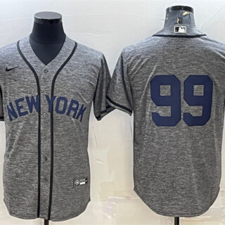 Men's New York Yankees #99 Aaron Judgey Grey Cool Base Stitched JerseyS