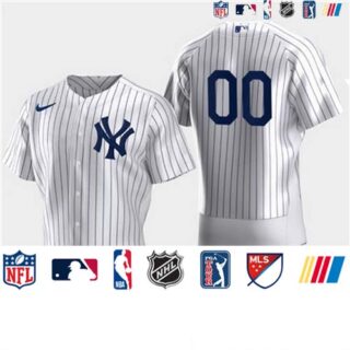 Men's New York Yankees Custom Nike Flexbase White Jersey