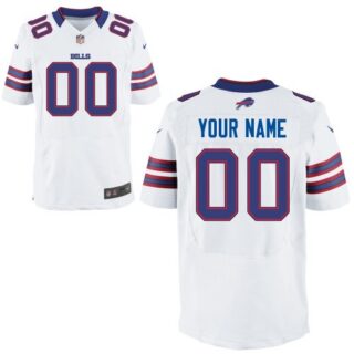 Men's NEW Buffalo Bills Customized Elite White Jerseys