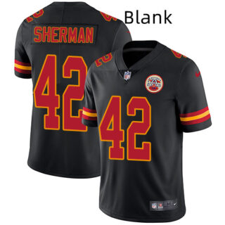 Men's Nike Chiefs Blank Black Stitched NFL Limited Rush Jersey