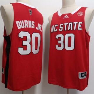 Men's North Carolina #30 DJ Burns Jr. Red Stitched Football Jersey