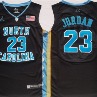Men's North Carolina Tar Heels #23 Michael Jordan Black Stitched Jersey