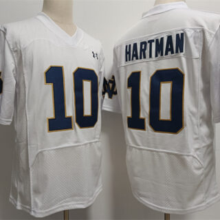 Men's Notre Dame Fighting Irish #10 Sam Hartman White Stitched Jersey