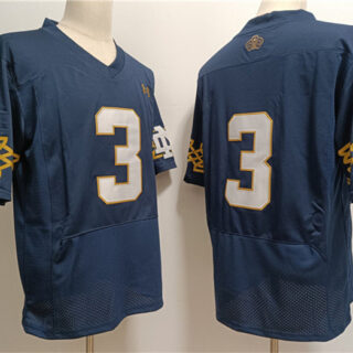 Men's Notre Dame Fighting Irish #3 Joe Montana Navy Limited Stitched Jersey